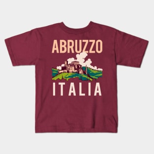 Abruzzo, Italia / Retro Italian Region Design Kids T-Shirt